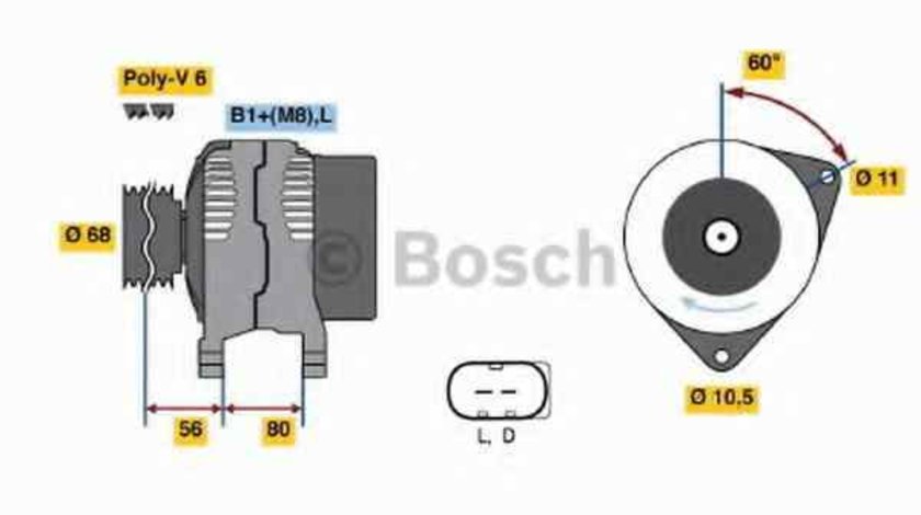 Generator / Alternator IVECO DAILY III caroserie inchisa/combi BOSCH 0 124 320 001