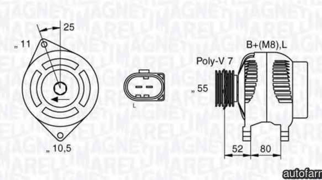 Generator / Alternator IVECO DAILY IV caroserie inchisa/combi MAGNETI MARELLI 063535250200