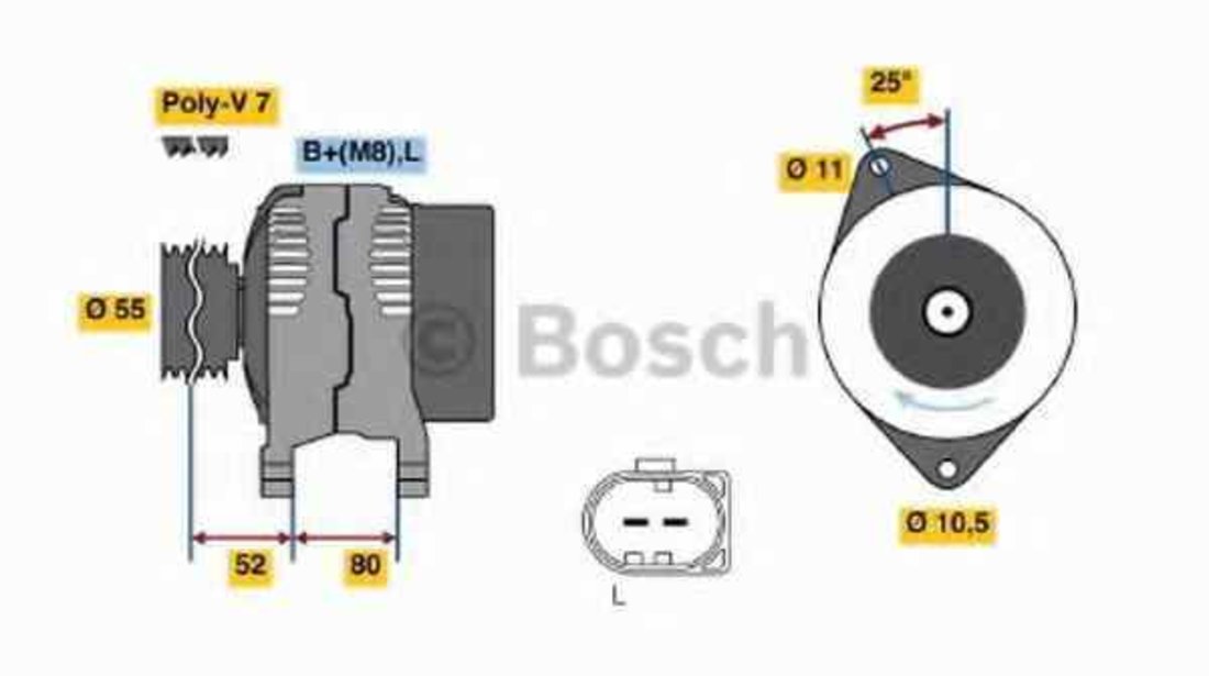 Generator / Alternator IVECO DAILY IV caroserie inchisa/combi BOSCH 0 986 046 060