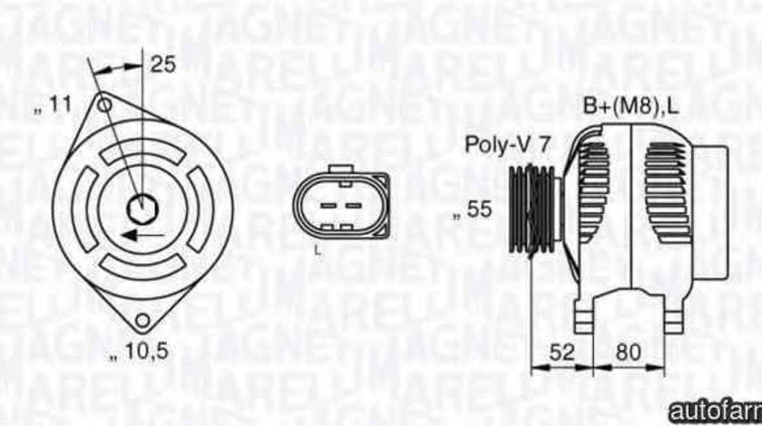 Generator / Alternator IVECO DAILY IV platou / sasiu MAGNETI MARELLI 063535250200