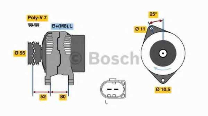 Generator / Alternator IVECO DAILY IV platou / sasiu BOSCH 0 986 046 210