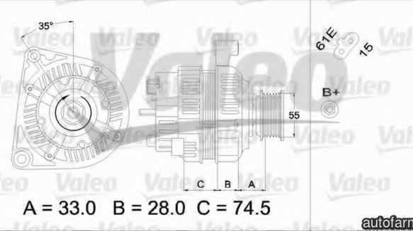 Generator / Alternator LAND ROVER FREELANDER LN VALEO 437309