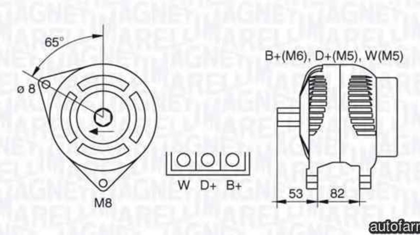 Generator / Alternator LAND ROVER RANGE ROVER I (AE, AN, HAA, HAB, HAM, HBM, RE, RN) MAGNETI MARELLI 063377463010