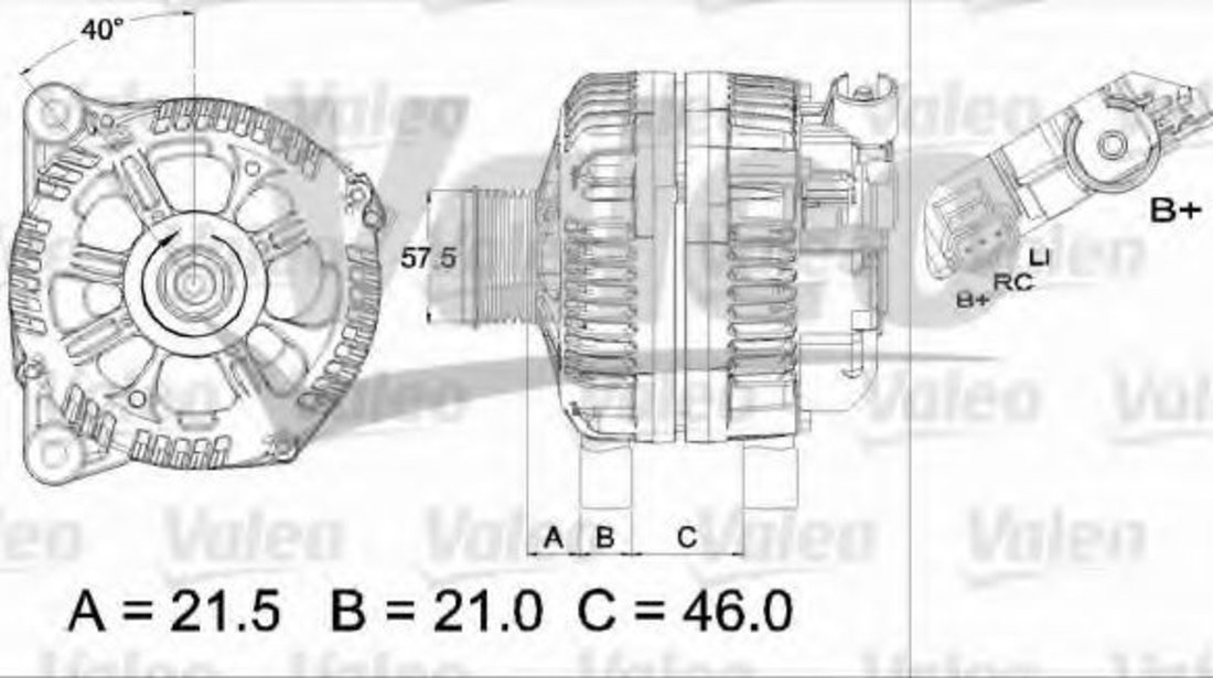 Generator / Alternator MAZDA 2 (DY) (2003 - 2016) VALEO 437432 piesa NOUA