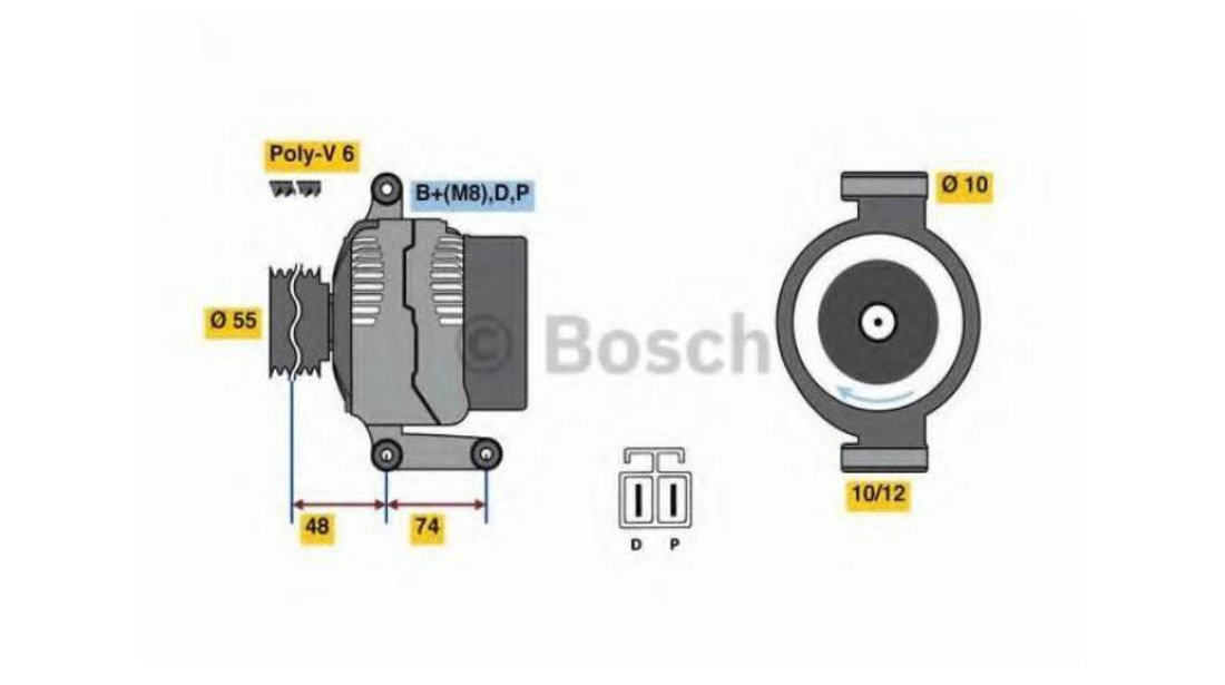 Generator / alternator Mazda 6 (GG) 2002-2008 #2 0986080320