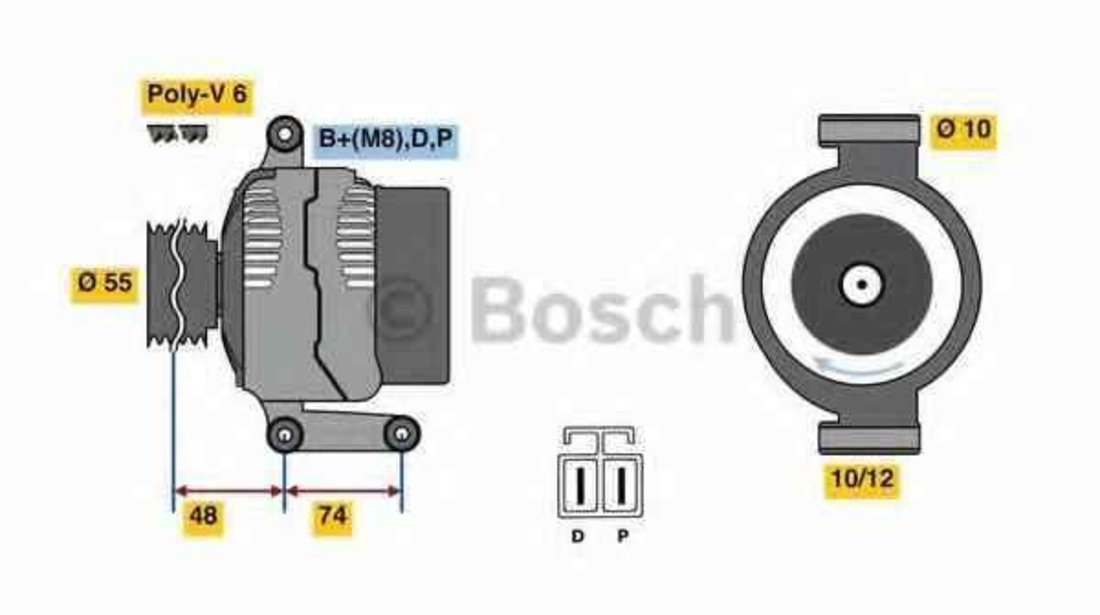 Generator / Alternator MAZDA 6 Hatchback (GG) BOSCH 0 986 080 320