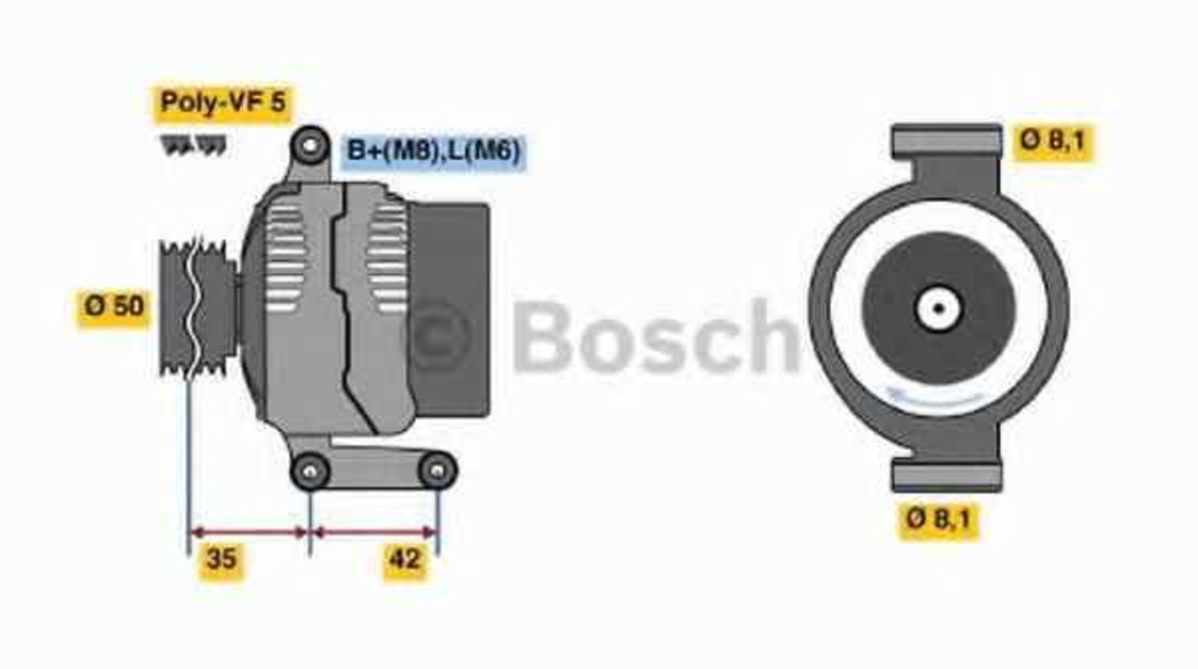 Generator / Alternator MERCEDES-BENZ A-CLASS W168 BOSCH 0 986 045 181