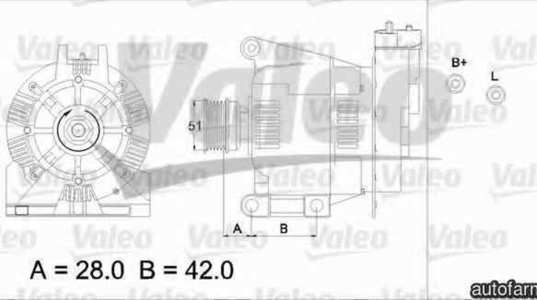 Generator / Alternator MERCEDES-BENZ A-CLASS W168 VALEO 436732