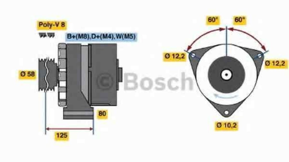 Generator / Alternator MERCEDES-BENZ ATEGO 2 BOSCH 6 033 GB3 010