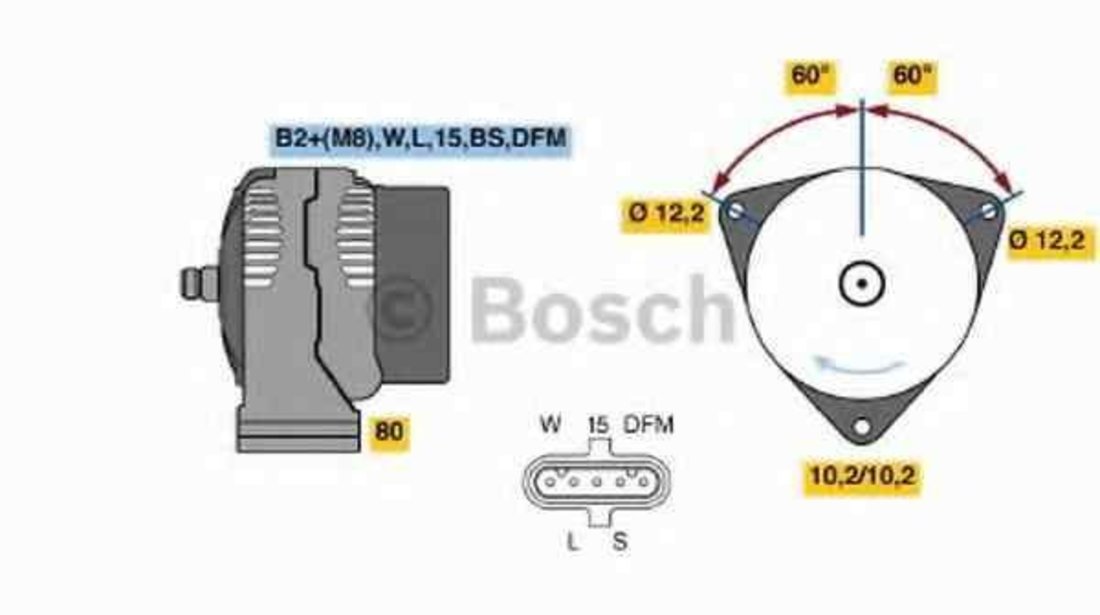 Generator / Alternator MERCEDES-BENZ ATEGO 2 BOSCH 0 986 048 100