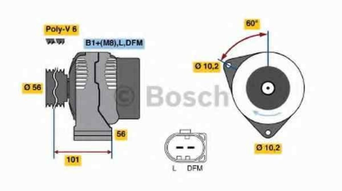 Generator / Alternator MERCEDES-BENZ C-CLASS cupe (CL203) BOSCH 0 986 042 550