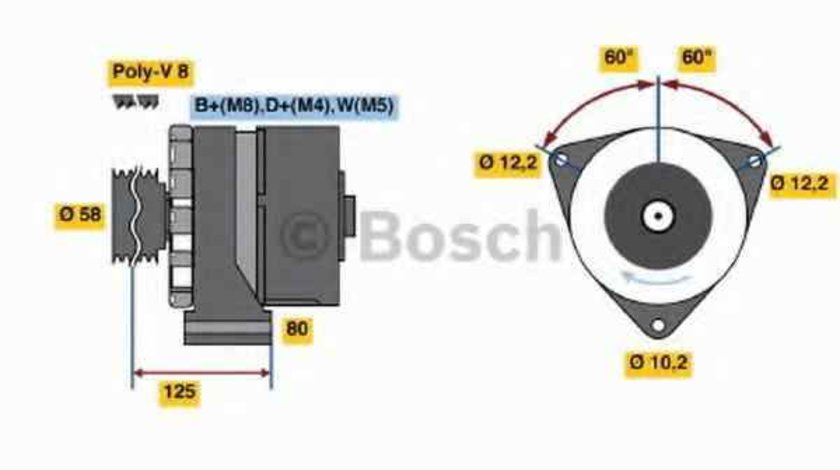 Generator / Alternator MERCEDES-BENZ CONECTO O 345 BOSCH 0 986 043 890
