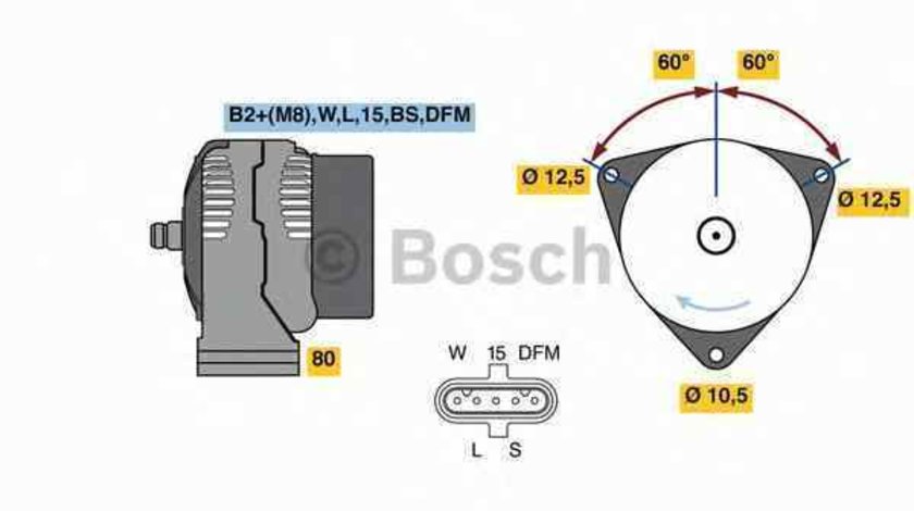 Generator / Alternator MERCEDES-BENZ CONECTO O 345 BOSCH 0 124 555 065