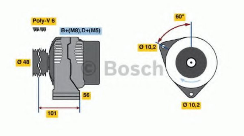 Generator / Alternator MERCEDES C-CLASS (W202) (1993 - 2000) BOSCH 0 986 039 740 piesa NOUA