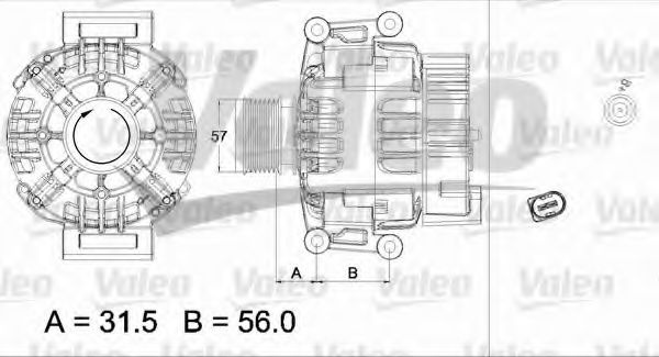Generator / Alternator MERCEDES CLK (C209) (2002 - 2009) VALEO 437430 piesa NOUA