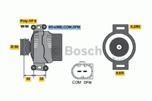 Generator / Alternator MERCEDES CLK (C209) (2002 - 2009) BOSCH 0 986 048 550 piesa NOUA