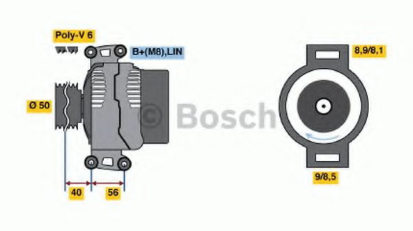 Generator / Alternator MERCEDES E-CLASS T-Model (S211) (2003 - 2009) BOSCH 0 986 047 640 piesa NOUA