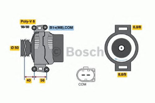 Generator / Alternator MERCEDES R-CLASS (W251, V251) (2006 - 2016) BOSCH 0 986 047 700 piesa NOUA