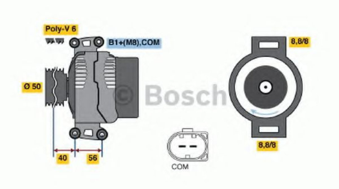 Generator / Alternator MERCEDES R-CLASS (W251, V251) (2006 - 2016) BOSCH 0 986 047 700 piesa NOUA