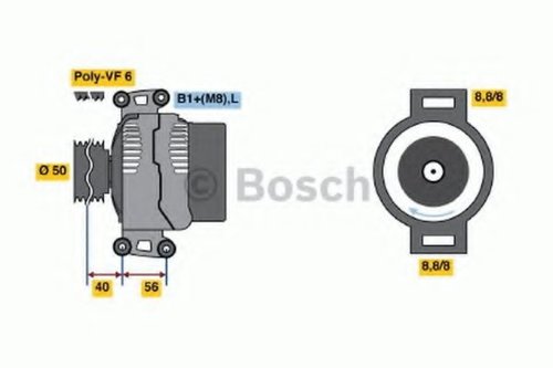 Generator / Alternator MERCEDES SPRINTER 2-t platou / sasiu (901, 902) (1995 - 2006) BOSCH 0 986 042...
