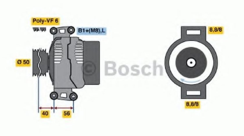 Generator / Alternator MERCEDES SPRINTER 2-t caroserie (901, 902) (1995 - 2006) BOSCH 0 986 042 530 piesa NOUA