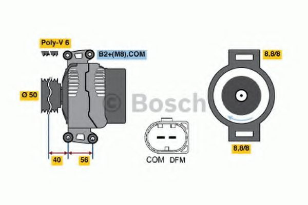 Generator / Alternator MERCEDES SPRINTER 3,5-t bus (906) (2006 - 2016) BOSCH 0 986 047 150 piesa NOUA