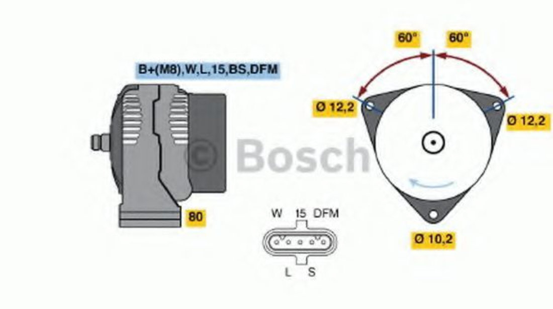 Generator / Alternator MERCEDES VARIO autobasculanta (1996 - 2016) BOSCH 0 986 048 110 piesa NOUA