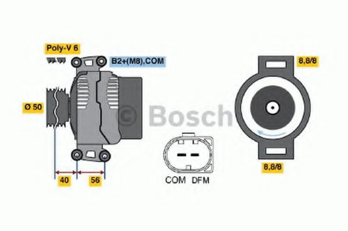 Generator / Alternator MERCEDES VIANO (W639) (2003 - 2016) BOSCH 0 986 047 150 piesa NOUA