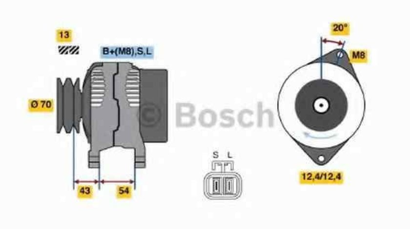 Generator / Alternator MITSUBISHI PAJERO III Canvas Top (V6_W, V7_W) BOSCH 0 986 045 611