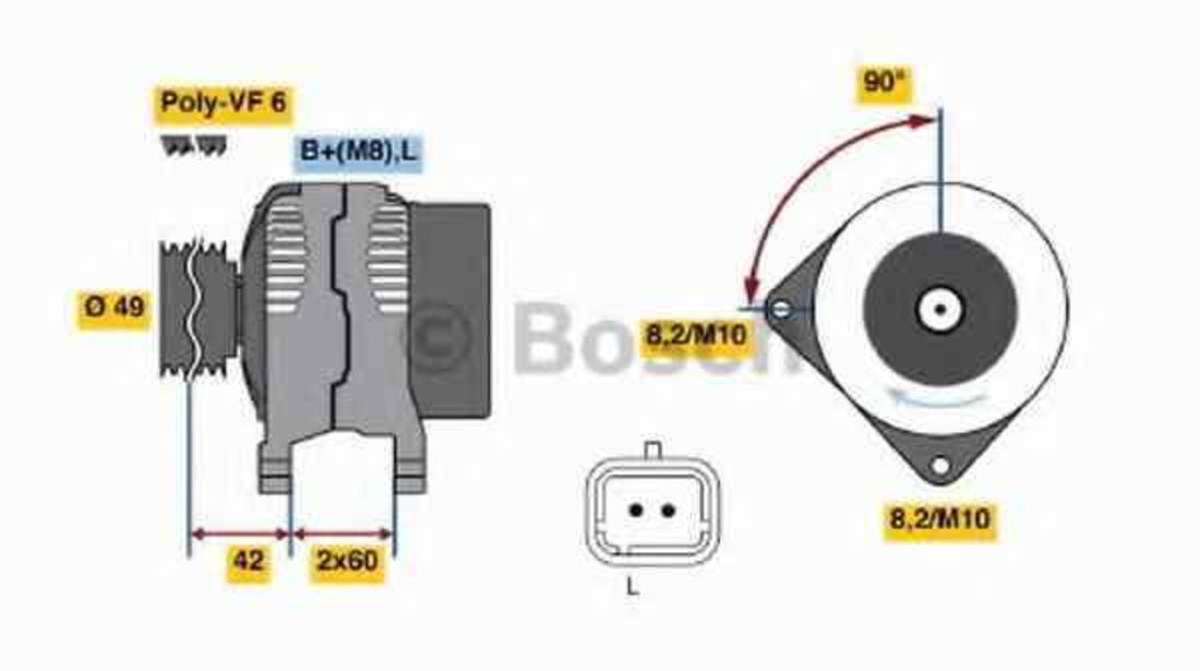 Generator / Alternator MITSUBISHI SPACE STAR DGA BOSCH 0 986 045 241