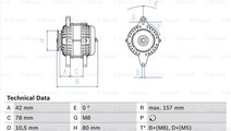 Generator / Alternator montant (0986040850 BOSCH) ...