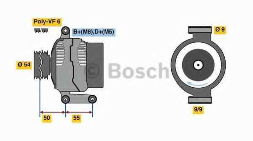 Generator / Alternator OPEL AGILA A H00 BOSCH 0 986 048 771