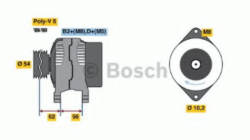 Generator / Alternator OPEL ASTRA G Cabriolet (F67) (2001 - 2005) BOSCH 0 986 042 740 piesa NOUA