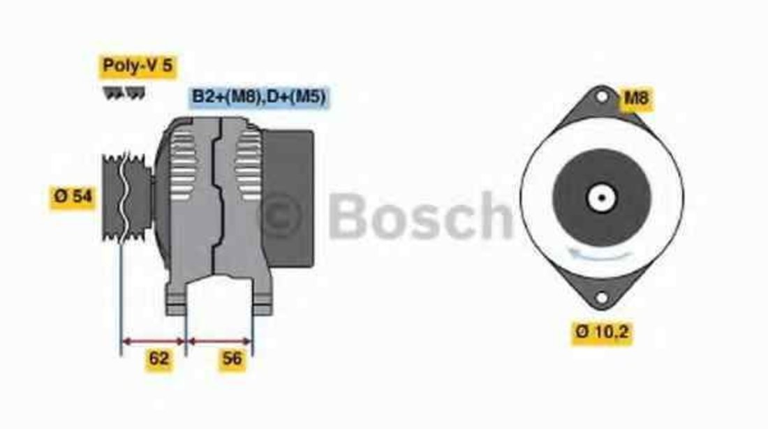 Generator / Alternator OPEL ASTRA G hatchback (F48_, F08_) BOSCH 0 986 046 150