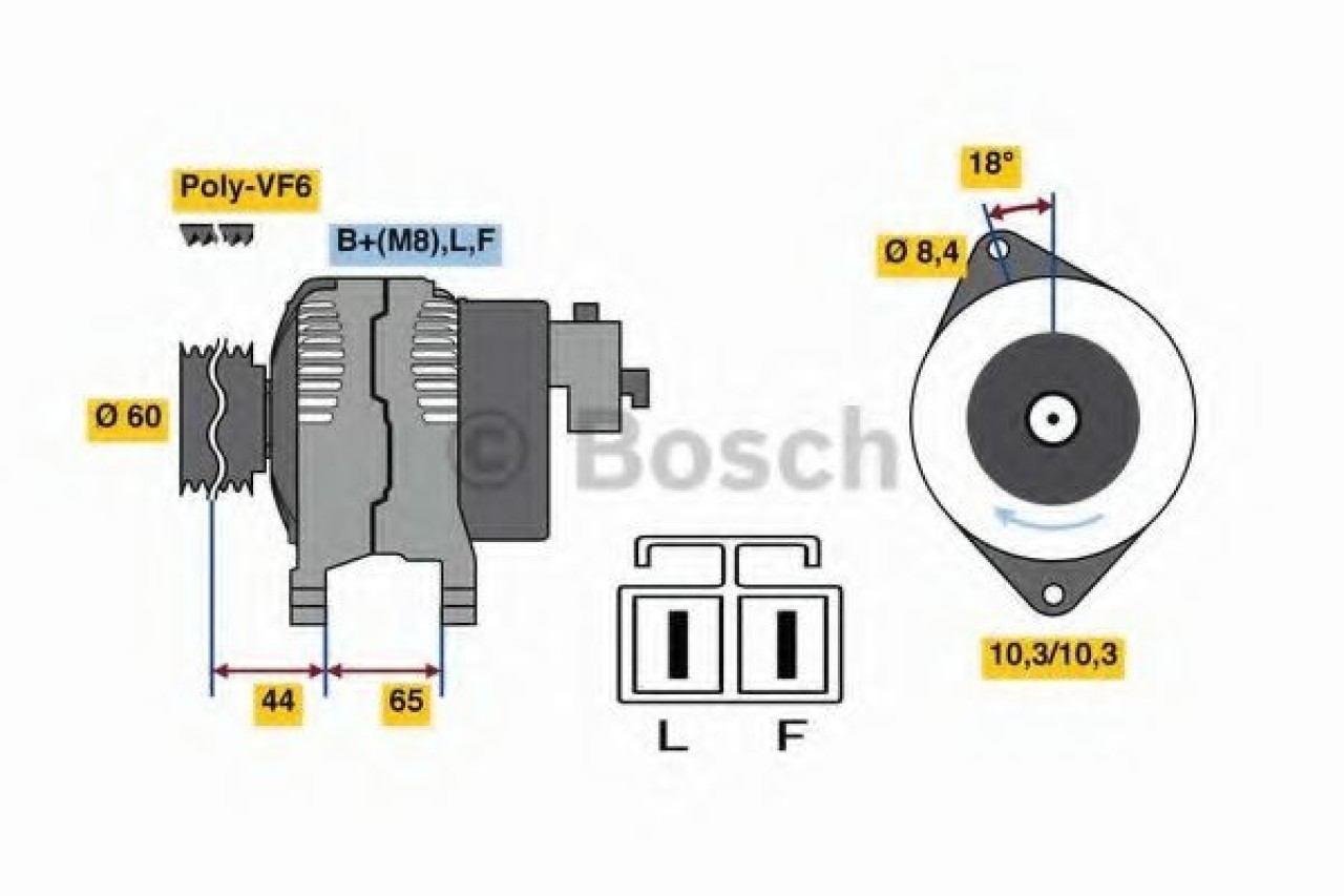 Generator / Alternator OPEL ASTRA H Combi (L35) (2004 - 2016) BOSCH 0 986 048 301 piesa NOUA