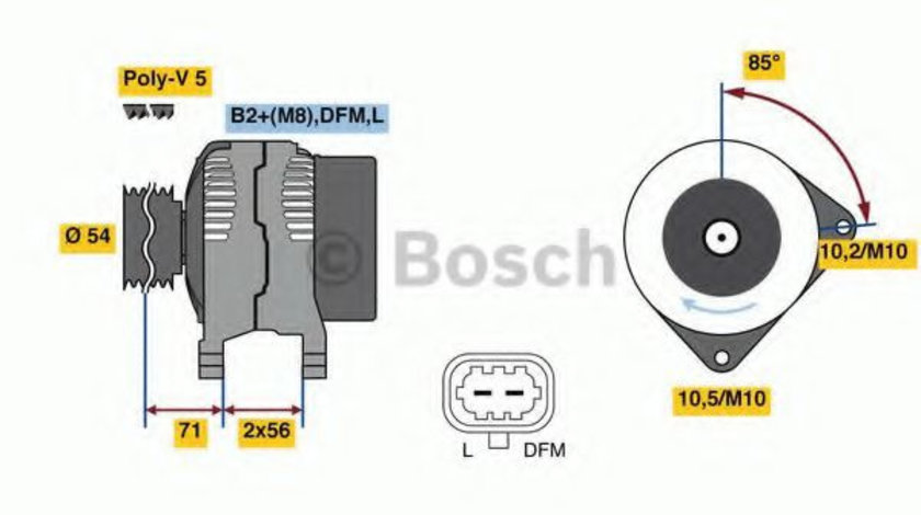 Generator / Alternator OPEL ASTRA H Combi (L35) (2004 - 2016) BOSCH 0 986 049 990 piesa NOUA