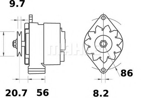 Generator / Alternator OPEL CORSA B (73, 78, 79) (1993 - 2002) MAHLE ORIGINAL MG 396 piesa NOUA
