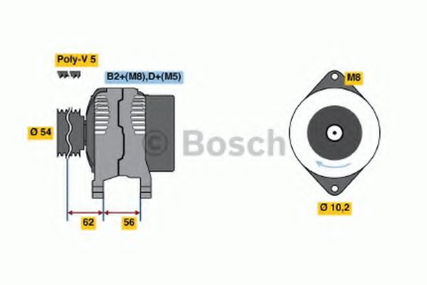 Generator / Alternator OPEL VECTRA C (2002 - 2016) BOSCH 0 986 042 740 piesa NOUA