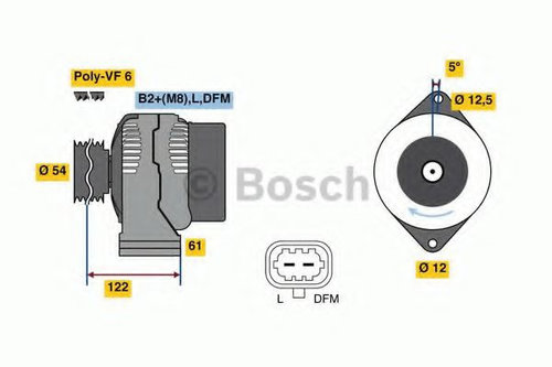Generator / Alternator OPEL VECTRA C Combi (2003 - 2016) BOSCH 0 986 080 370 piesa NOUA