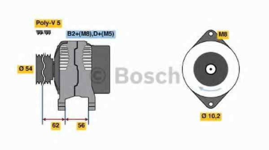 Generator / Alternator OPEL ZAFIRA A (F75_) BOSCH 0 986 046 150