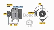 Generator / Alternator PEUGEOT 607 (9D, 9U) BOSCH ...