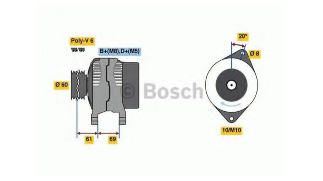 Generator / alternator Peugeot BOXER platou / sasiu (244) 2001-2016 #2 0986080030
