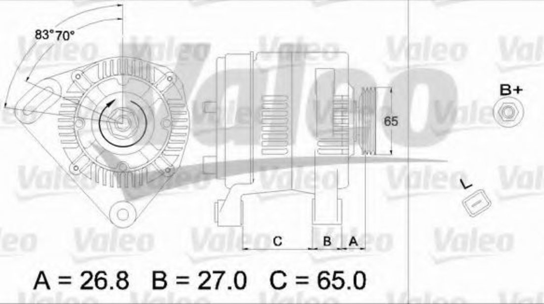 Generator / Alternator RENAULT CLIO II (BB0/1/2, CB0/1/2) (1998 - 2005) VALEO 437373 piesa NOUA