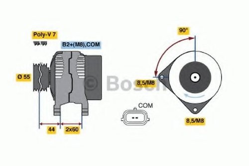 Generator / Alternator RENAULT CLIO IV (2012 - 2016) BOSCH 0 986 046 440 piesa NOUA