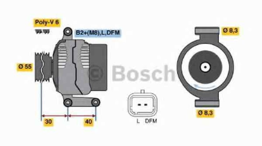 Generator / Alternator RENAULT GRAND SCÉNIC II JM0/1 BOSCH 0 986 041 850