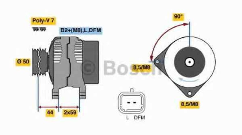 Generator / Alternator RENAULT GRAND SCÉNIC II JM0/1 BOSCH 0 986 046 260