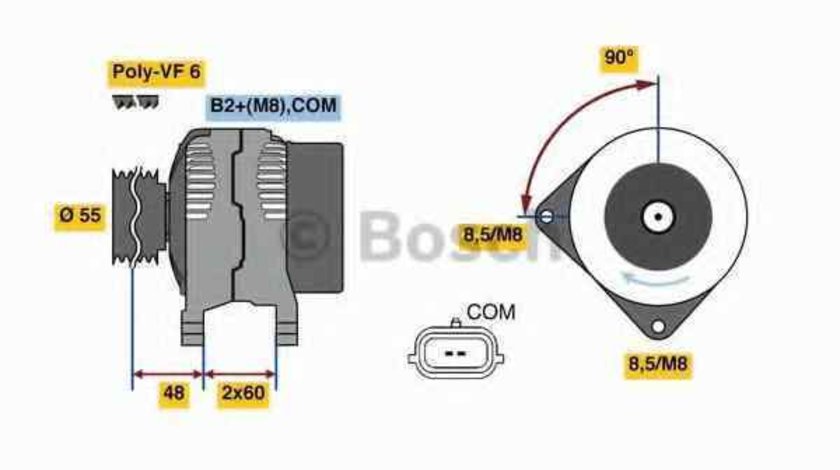 Generator / Alternator RENAULT GRAND SCÉNIC II JM0/1 BOSCH 0 986 080 410