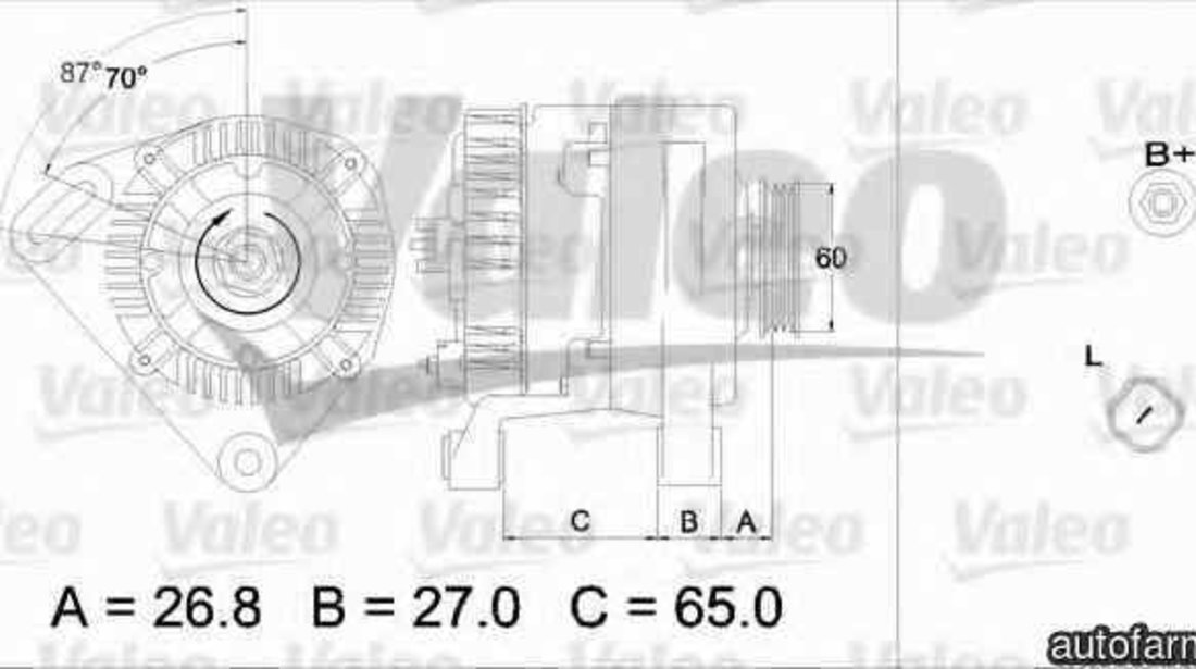 Generator / Alternator RENAULT KANGOO KC0/1 VALEO 437323