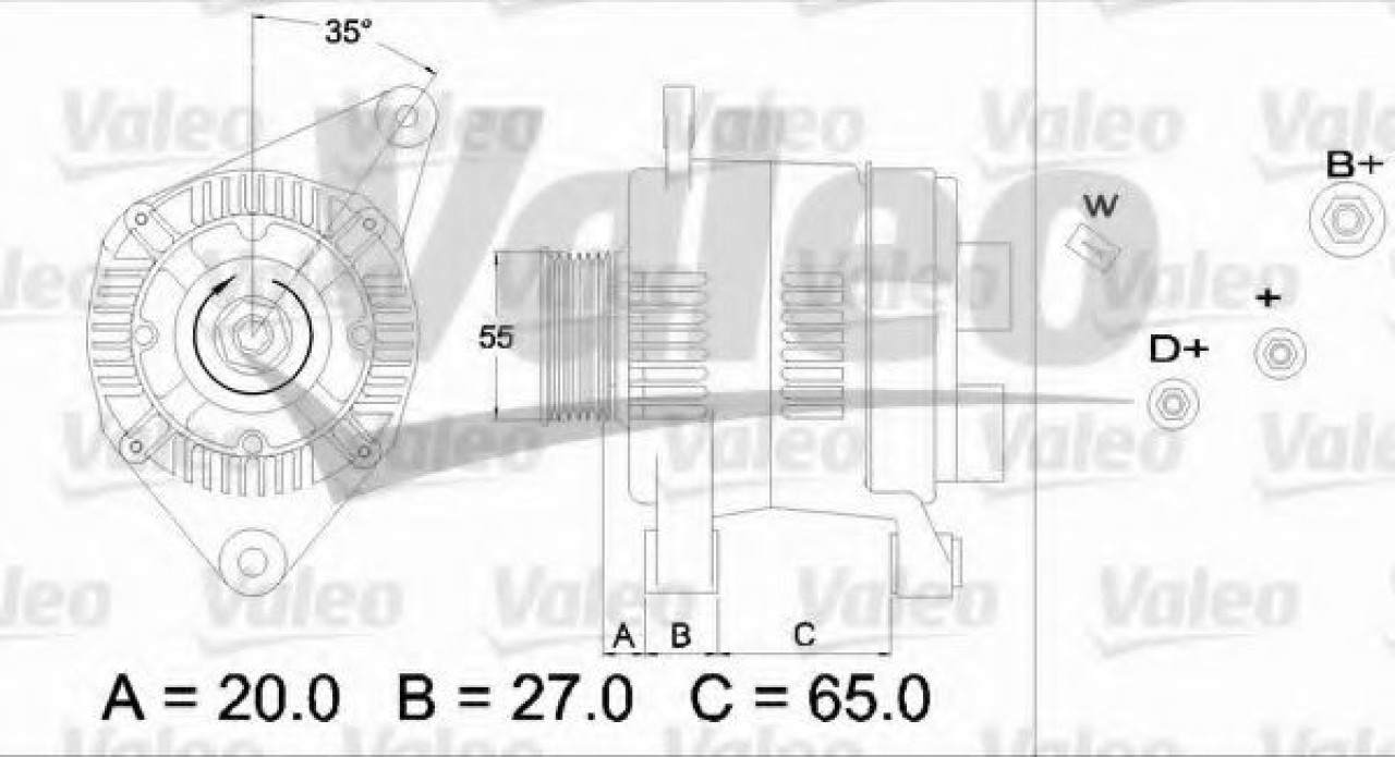 Generator / Alternator RENAULT LAGUNA I Grandtour (K56) (1995 - 2001) VALEO 436465 piesa NOUA