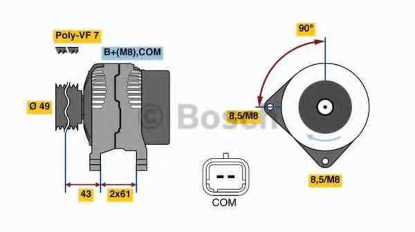 Generator / Alternator RENAULT LAGUNA II BG0/1 BOSCH 0 986 080 420